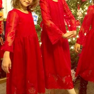 Red Bonnie Billy girls dress